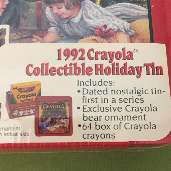1992 Crayola Collectibles Holiday Tin with crayons - Picture 7 of 7